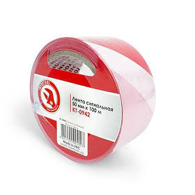 Стрічка сигнальна 50 мм * 100 м INTERTOOL KT-0942 pwtl
