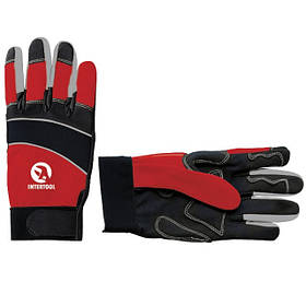 Рукавиці з мікрофібри зі вставками спандексу та неопрену, еластичний манжет на липучці, 9" INTERTOOL SP-0141 pwtl