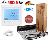 Теплый пол 10 м2 Arnold Rak 1800Ват тонкий нагревательный мат под плитку с терморегулятором TWE02 Wi-Fi