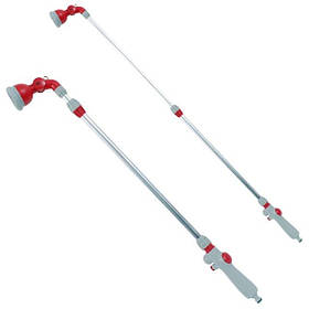 Пістолет-розпилювач для поливу на телескопічній штанзі 90-120 см, 9-ти функціональний (центральний, туман, pwtl