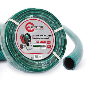 Шланг садовий, тришаровий, зелений, 3/4", 30 м, армований, PVC INTERTOOL GE-4045 Садовий шланг pwtl