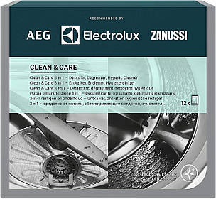 Засіб для видалення жиру і накипу Electrolux (12 пакетиків, Італія), фото 1