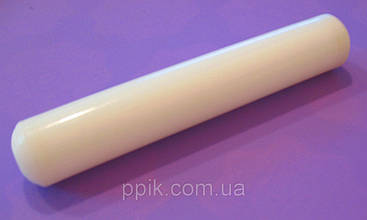 Скалка пластмасова для мастики (довжина 15,2 см, діам. 2,5 см).
