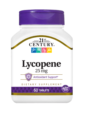 Антиоксидантна добавка 21st Century Lycopene 25 mg 60 Tabs, фото 1
