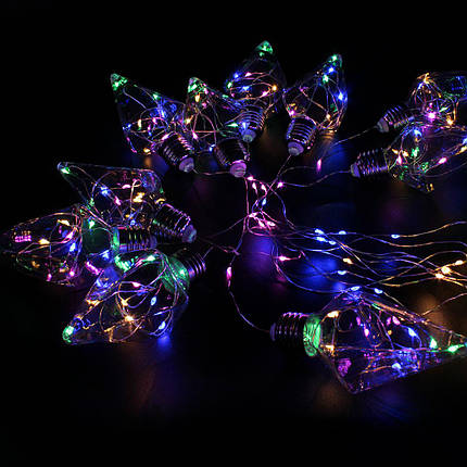 Xmas гірлянда у вигляді Лампочки ромб150 Led Мультикольорова 10СМ 8CM 3M 1,5 M (30), фото 2