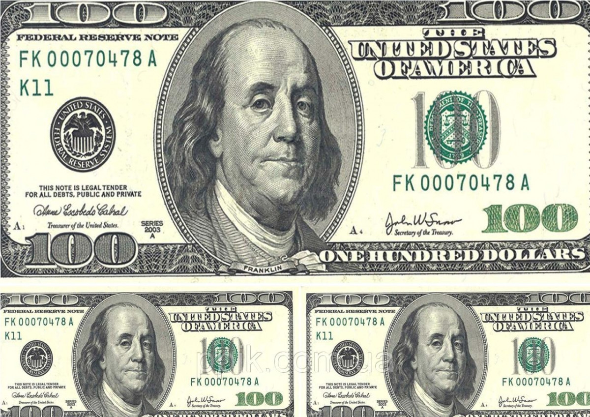 Вафельна картинка гроші "Долар США"