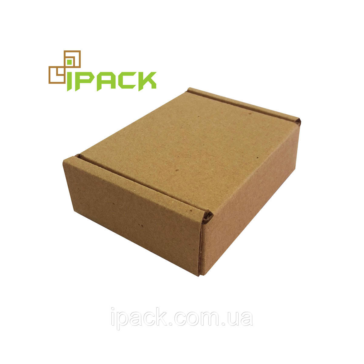 Коробка картонна самозбірна 65х48х20 мм бура крафт мікрогофрокартон