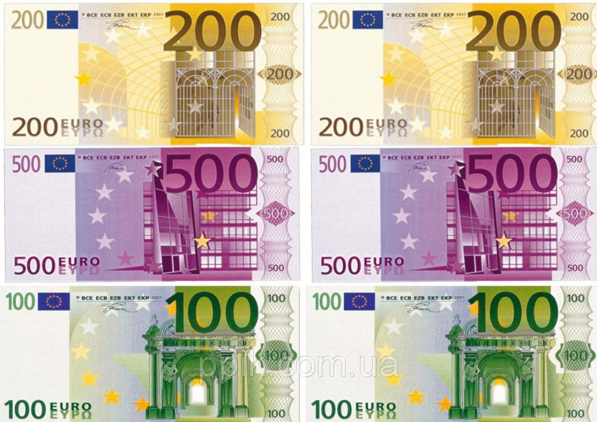 Вафельна картинка гроші "Євро"