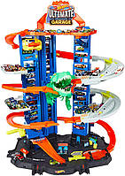 Трек Hot Wheels Хот Вилс Легендарный гараж с динозавром City T-Rex Ultimate Garage Playset GJL14 оригинал