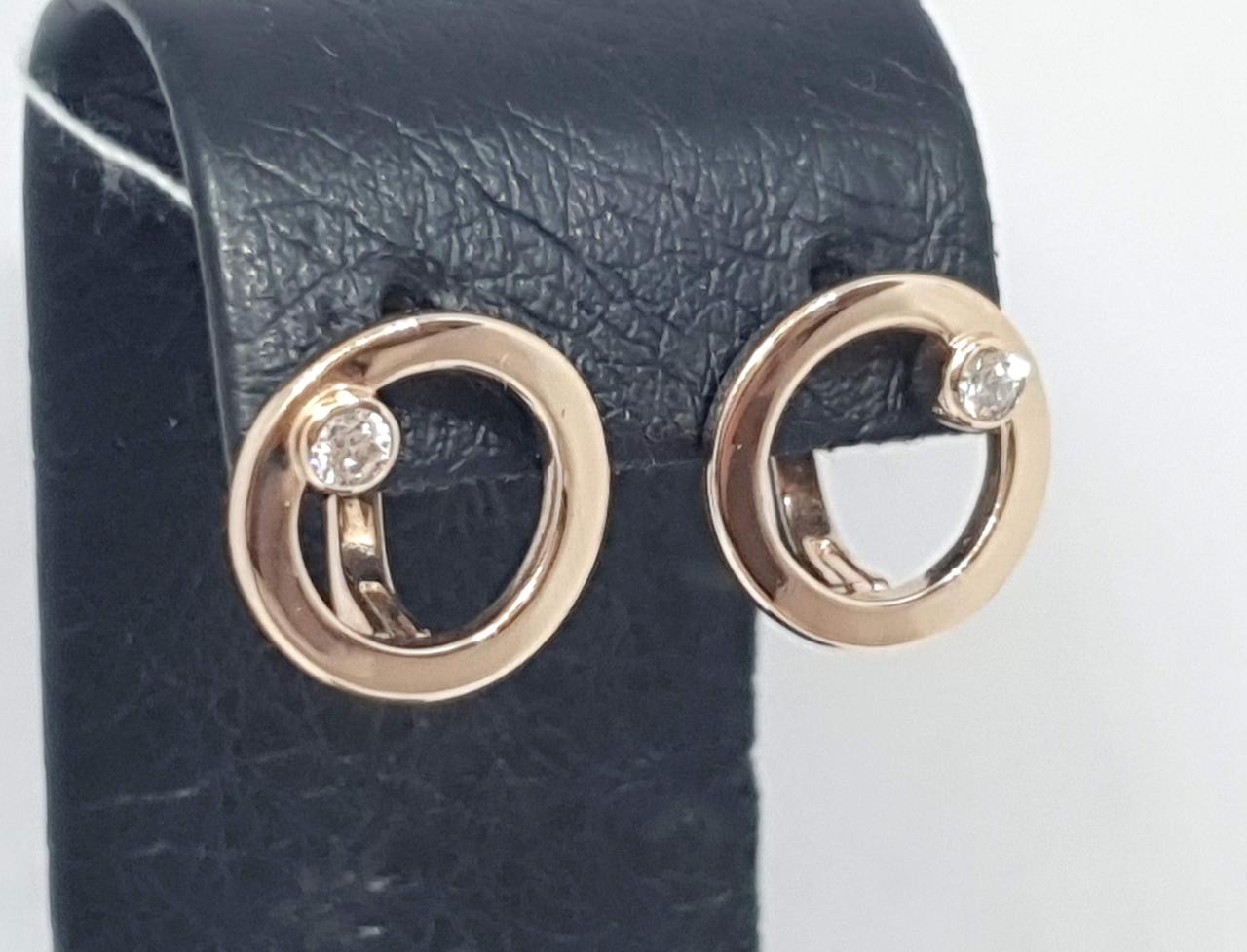 Золоті сережки з фіанітами. 1720570