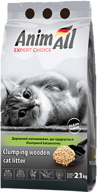 Наповнювач деревне комкующийся AnimAll (Енімал), 2,1 кг, фото 1