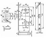 Замок для міжкімнатних дверей USK 410C PVC 85*50 Графіт, фото 4