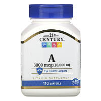 Вітамін 21st Century Vitamin A 3000 mcg (10000 IU) 110 Softgels