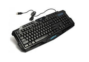 Дротова ігрова клавіатура з підсвіткою Atlanfa AT-M200P Чорна, фото 2