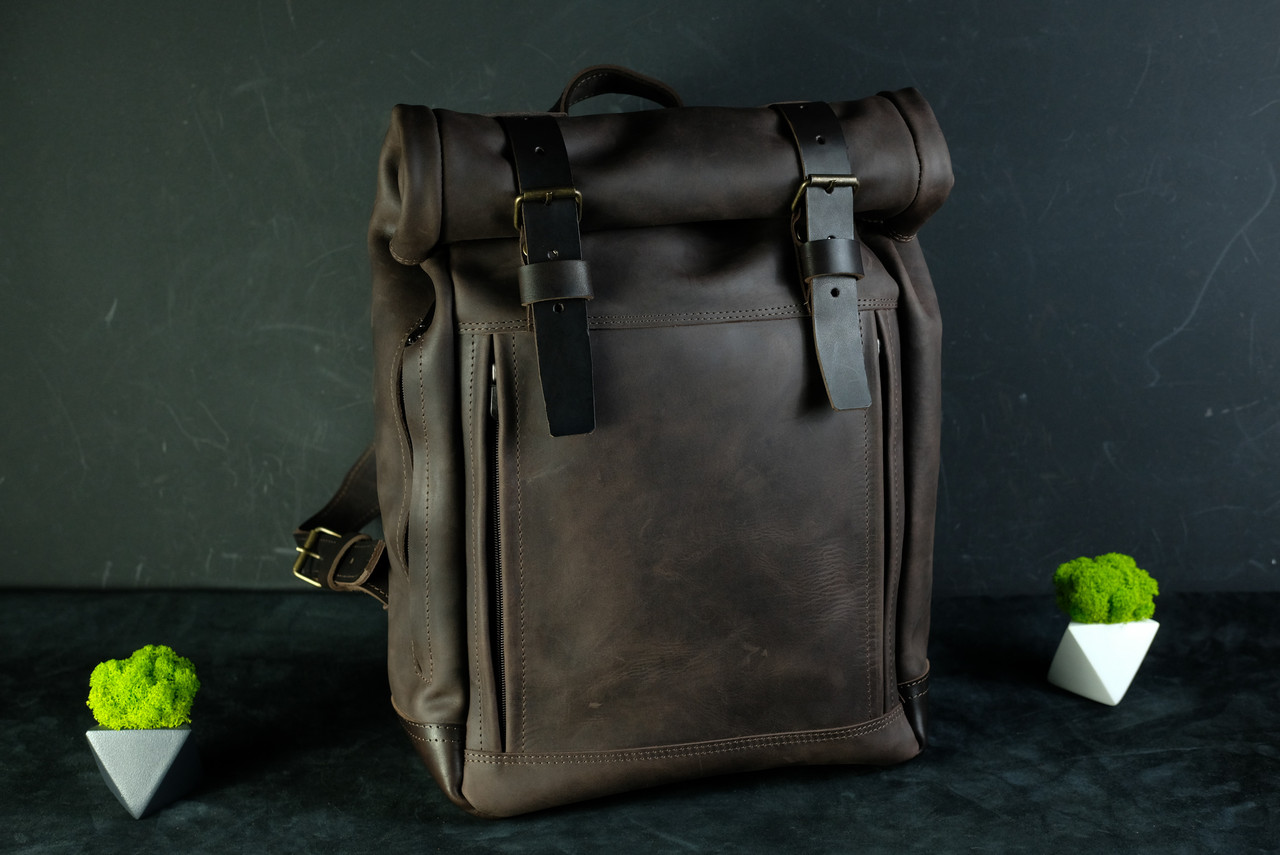 Кожаный мужской рюкзак "Hankle H7" натуральная Винтажная кожа, цвет ...