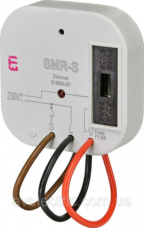 Диммер SMR-S (до 300W, активн.+индукт.навантаження) (в монтажну коробку), ETI, 2470010