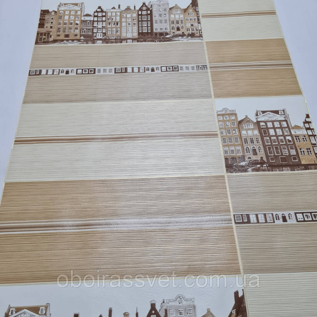 Шпалери Лейден 5744-01 вінілові супермийка, довжина рулону15 м=5 смуг по 3 м. Ширина 0,53