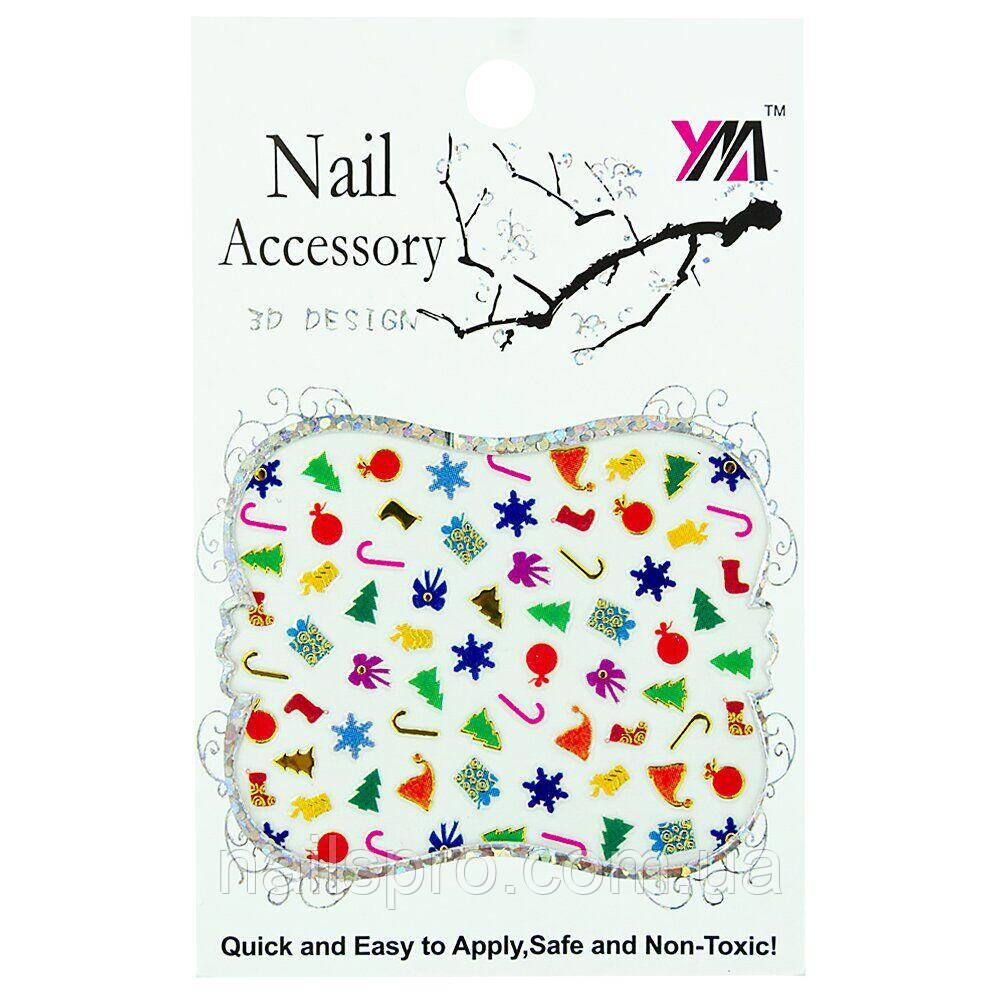 Наклейки для дизайну нігтів Nail Accessory 3D Design № 03