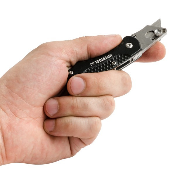 Нож строительный складной с трапециевидным лезвием, SK5, алюминиевая рукоятка INTERTOOL HT-0532 - фото 5 - id-p1300956232