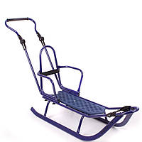 Санки Adbor Piccolino з регульованою ручкою (синій)