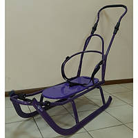 Санки Anmar Active (рег.ручка, без капюшона) фіолетові, вертикальні полози