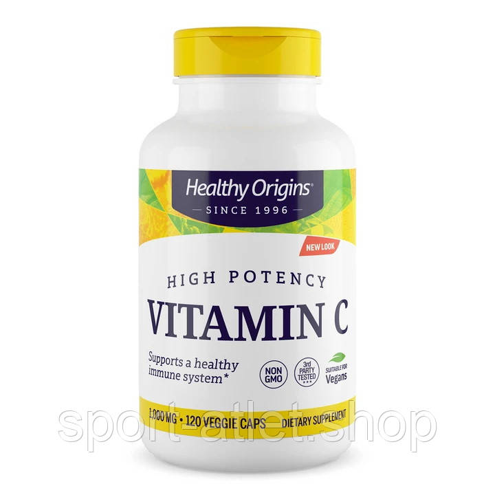 Вітаміни та мінерали Healthy Origins Vitamin C 1000 mg, 120 вегакапсул