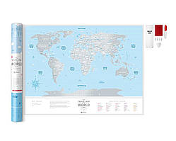 Скретч карта світу Travel Map «Silver World»