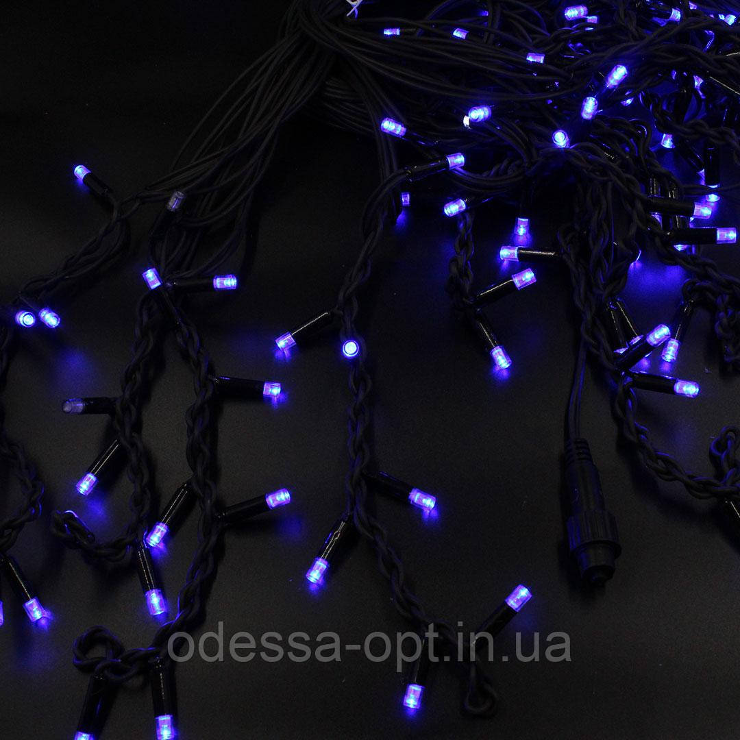 Xmas гірлянда LED 200 3.3Line Short curtain(Бульбашки/Бахрома) B-1 Синя 10M*1,5M Вул.+з&#39;єдн. Білий