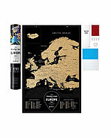 Скретч-карта Європи TRAVEL MAP EUROPE BLACK