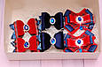 Набір гумки бантики подарунок для дівчинки червоно-синій в подарунковій коробці 334  Об, фото 3