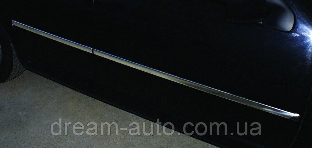 Volkswagen Bora 1998-2004 рр. Молдинг дверний (4 шт., неірж) OmsaLine — Італійська неіржавка сталь, фото 1