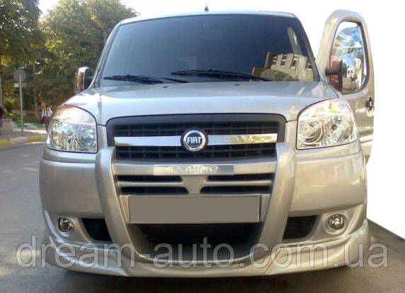 Fiat Doblo II 2005 ⁇  рр. Передній бампер Sorento style (під фарбування)