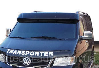 Volkswagen T5 Multivan 2003-2010 гг. Дашок на лобове скло (чорний глянець, 5 мм)