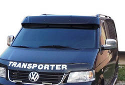 Volkswagen T5 Multivan 2003-2010 гг. Дашок на лобове скло (чорний глянець, 5 мм)