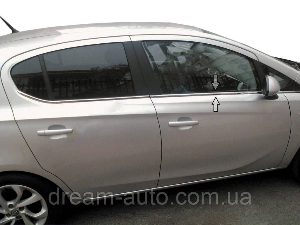 Opel Corsa E 2015 ⁇ рр. Окантовка скла (6 шт., неірж)