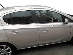Opel Corsa E 2015 ⁇  рр. Окантовка скла (6 шт., неірж)