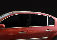 Renault Megane II 2004-2009 гг. Верхняя окантовка стекол (6 шт, нерж)