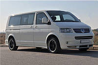 Volkswagen T5 Multivan 2003-2010 гг. Полная окантовка стекол (14 шт, нерж) 1 боковая дверь, Короткая база