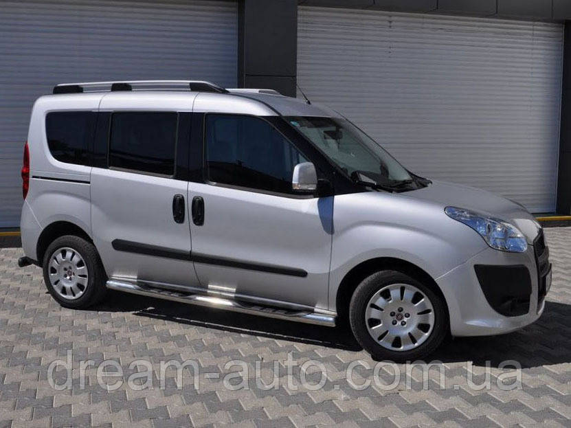 Fiat Doblo III nuovo 2010 ⁇ і 2015" рр. Бічні труби (2 шт.), неірж.) 60 мм, Максі база