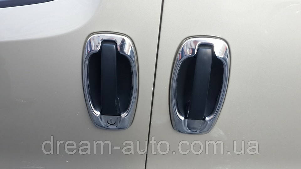 Citroen Nemo 2008" рр. Окантовка дверної ручки (4 шт., неірж) Carmos — Турецька сталь