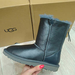 Уггі жіночі сірі шкіра змійка Ugg Australia Original