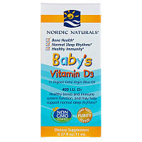 Вітамін Д3 для дітей, baby's Vitamin D3, Nordic Naturals 400 МО, 0.37 fl oz (11 мл)