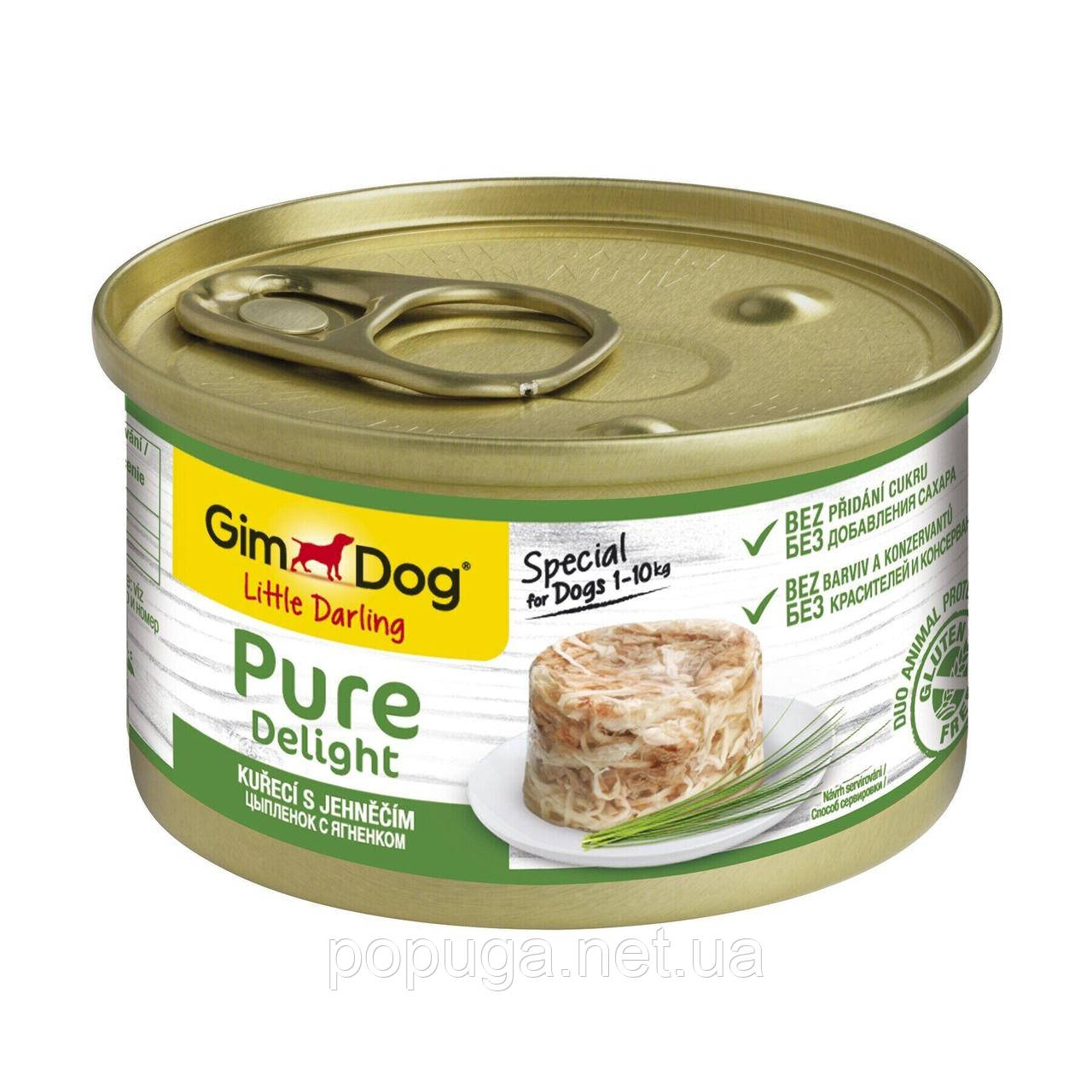 Вологий корм для собак GimDog LD Pure Delight (курка та ягня), 85 г