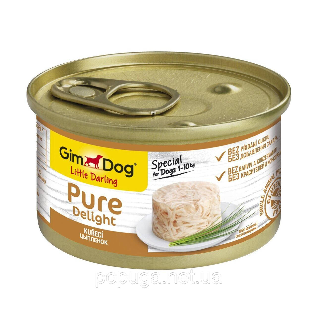 Вологий корм для собак GimDog LD Pure Delight (курка), 85 г