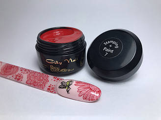 Гель фарба для стемпинга STAMPING + PAINT 7 червона