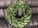 Вінок новорічний різдвяний Elegant зі штучної хвої d-50 см зелений, фото 2