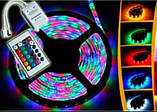 Світлодіодна стрічка LED 3528 RGB 5 м з пультом і блоком живлення, фото 4