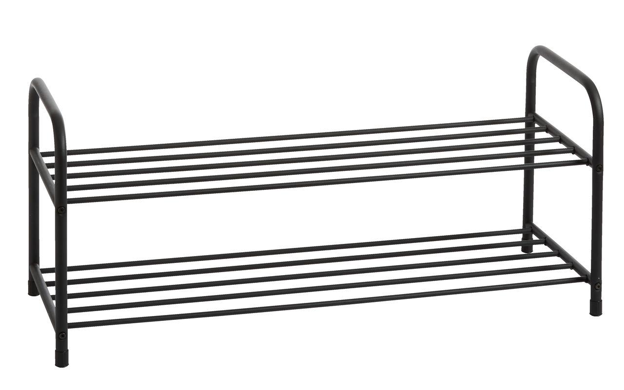 Полиця для взуття металева на 2 полиці чорна, hotdeal, фото 1