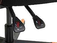 Крісло комп'ютерне геймерське розкладне чорно - помаранчевий (підставка для ніг), hotdeal, фото 7