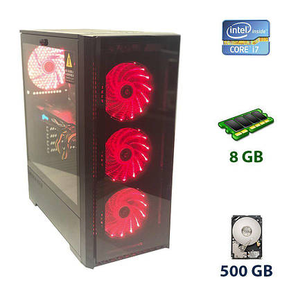 Game PC Aerocool Split Tower NEW / Intel Core i7-2600K (4 (8) ядра по 3.4 - 3.8 GHz) / 8 GB DDR3 / 500 GB HDD, фото 1